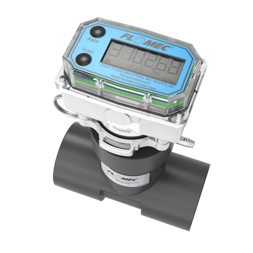 Flomec Aquasonic Series 2 in. BSPT PVC Tee Ultrasonic Flow Meter