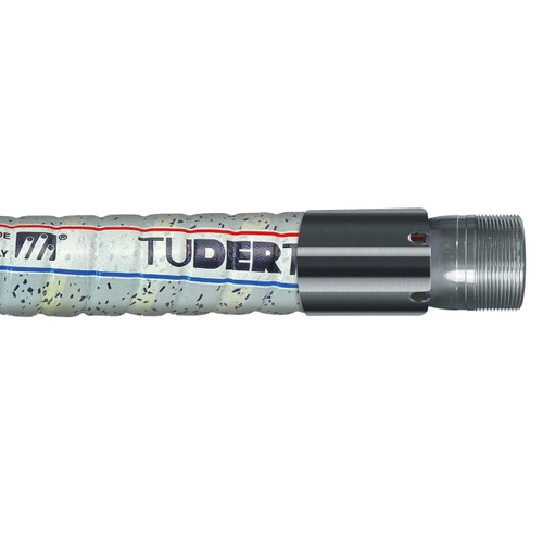 Tudertechnica Glidetech® PTFE Biotech 1 in. 150 PSI Chemical Suction & Delivery Hose Assemblies w/ Stainless Steel Male NPT Ends