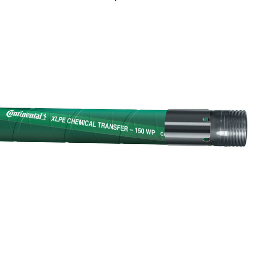Continental ContiTech XLPE 2 in. 150 PSI Chemical Transfer Hose w/ Stainless Male NPT Ends