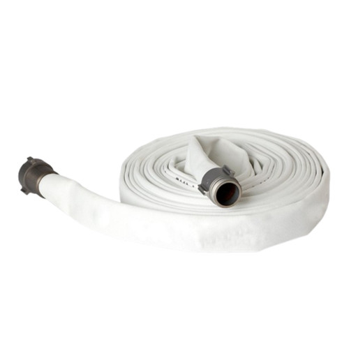 Snap-Tite ISJ ISJ15X50W15N 1 1/2 in. Polyester Single Jacket EPDM Rubber Lined Fire Hose w/ NH Aluminum Ends - 50 ft., White (Uncoated)