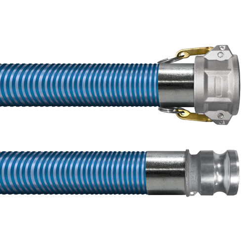 BadgerFlex Blue Water 2 in. Low-Temperature Heavy Duty Suction Hose w/ Female Coupler x Male Adapter Ends