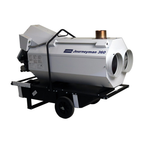 L.B. White CI360 Journeyman® 360 Ductable Dual Fuel LP/NG Indirect-Fired 120V Portable Heater - 360,000 BTU/HR
