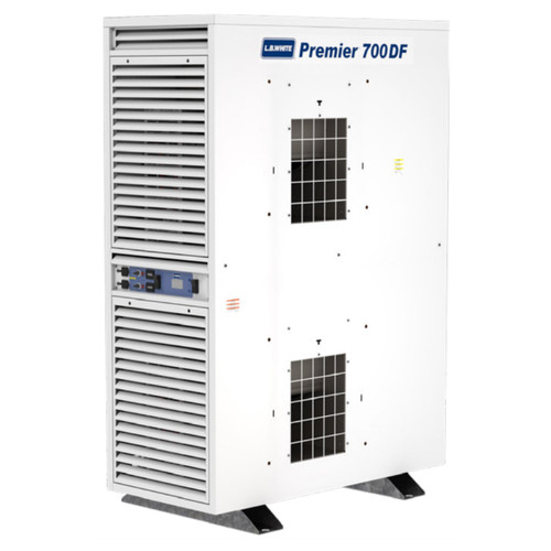 L.B. White CS700 Premier® 700 Ductable Enclosed-Flame Dual Fuel LP/NG 240V Portable Heater - 700,000 BTU/HR