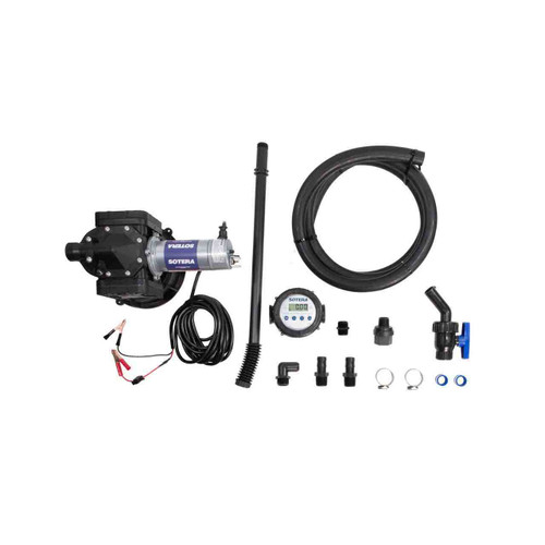 Sotera SS457BMS4-PC1 12V DC Chemical Transfer Pump Package W/ Fluid Recirculating Cap - 13 GPM