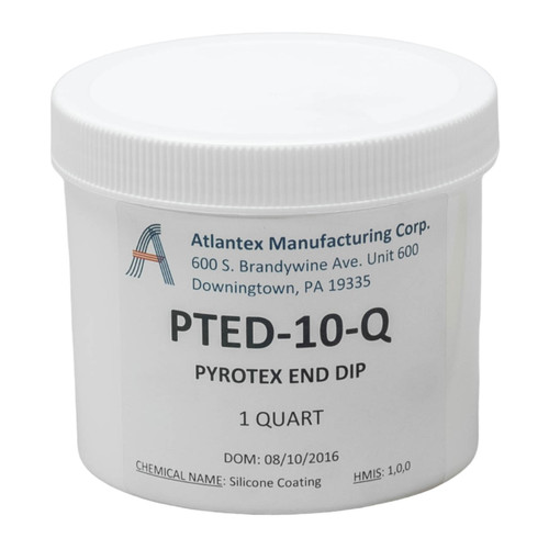 Atlantex Manufacturing PTED-10-Q Pyrotex End Dip silicone RTV Sealant - 1 Quart