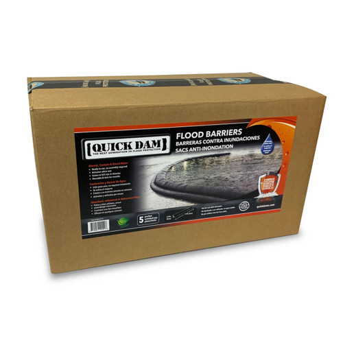 Quick Dam QD617-5 Outdoor Indoor Water Activated Flood Barriers - 17 ft., 5 Pack