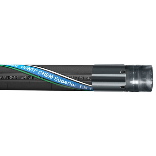 Continental ContiTech Chem Superior FEP 1 1/2 in. Chemical Transfer Hose w/ Male NPT Ends