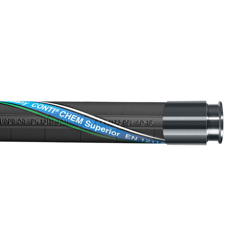Continental ContiTech Chem Superior FEP 3 in. Chemical Transfer Hose w/ Tri-Clamp Ends