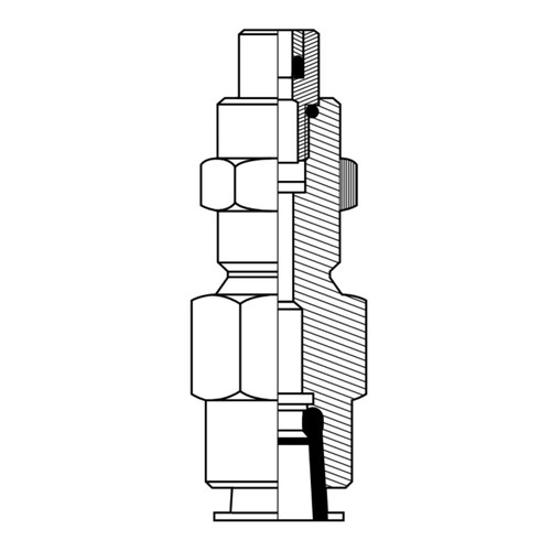 PCI H900-81 1/2 in. BSPP Steel Gauge Adapter M16 X 2 Male