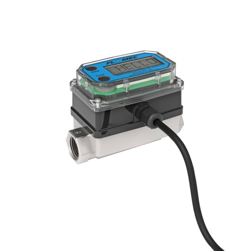 GPI  Flomec® G2S-05-N-42 1/2 in. NPT Industrial Stainless Steel Turbine Flow Meter w/ LCD Display, Pulse Out, 4-20mA