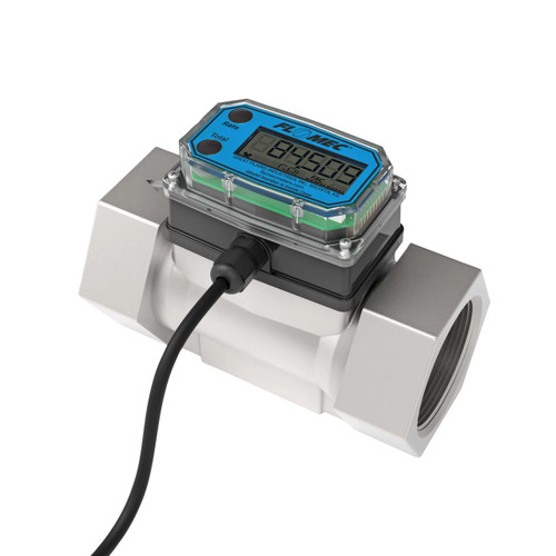 GPI G2S20N42GMX 2 in. NPT Industrial Stainless Steel Turbine Flow Meter w/ LCD Display, Pulse Out, 4-20mA