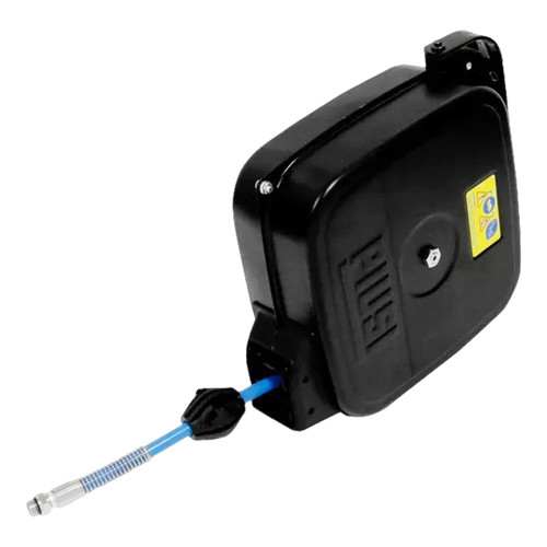 PIUSI HC201214N0 Air/Water Hose Reel, Spring Rewind, Closed w/ Hose 3/8 in. x 40 ft.