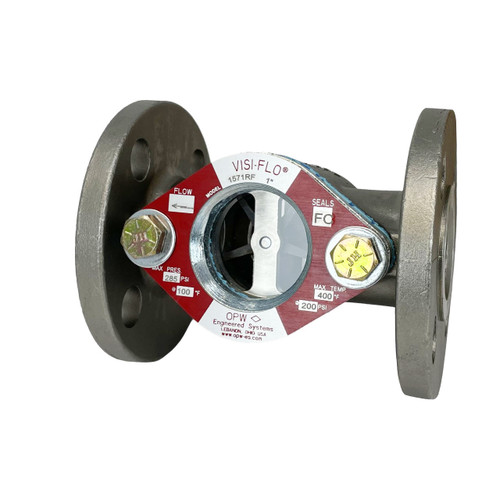 OPW VISI-FLO 1400 3 in. ANSI 150 lb. Flange Carbon Steel Sight Flow Indicator w/ PTFE Seal - Propeller