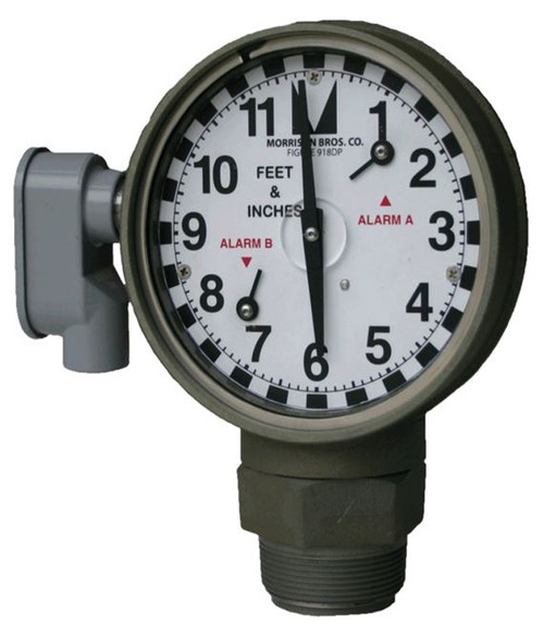 Morrison Bros. 2 in. Male NPT 918 Clock Gauge w/ Drop Tube Float