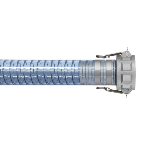 BadgerFlex Poly Spring 3/4 in. PVC Food & Beverage Hose w/ Stainless Female Coupler Ends