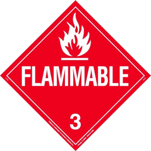 Labelmaster Z-EZ2 Removable Vinyl Flammable Liquid Placard