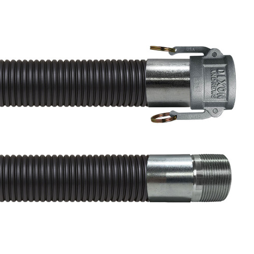 BadgerFlex Vac Truck 4 in. Abrasive Material Handling Hose w/ Female Coupler x Male NPT Ends