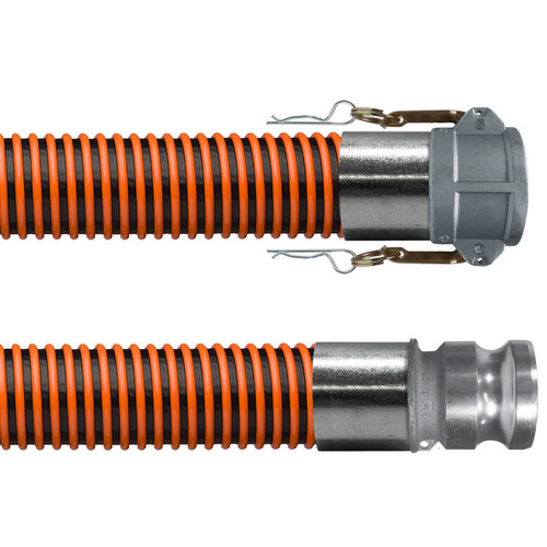 Kanaflex flexFUEL Lite 120 ST 4 in. Tank Truck Drop Hose Assemblies w/ Part C Female Coupler x Part E Male Adapter Ends