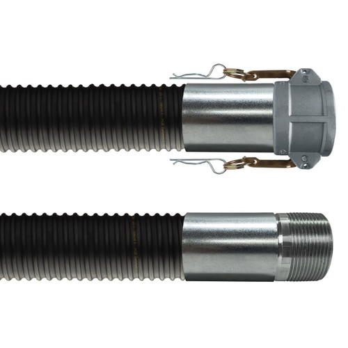 Kanaflex flexVAC 180 AR 6 in. Lightweight Blower and Suction Hose w/ Female Coupler x Male NPT Ends