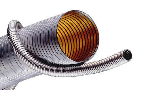 Kuriyama Hose Tec HT4000 Series LT-Medium Weight Stainless Steel (Unlined) Interlocked Metal Hose - 11 1/4 in.