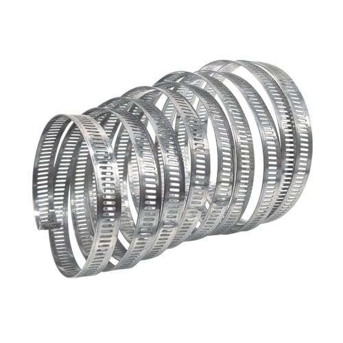 Mikalor Clamps LLC 03035101 8 mm Wide AISI 430 Stainless Steel Adapflex Perforated W2 3 m Endless Band and 8 Housing Blister Kit - Qty 100