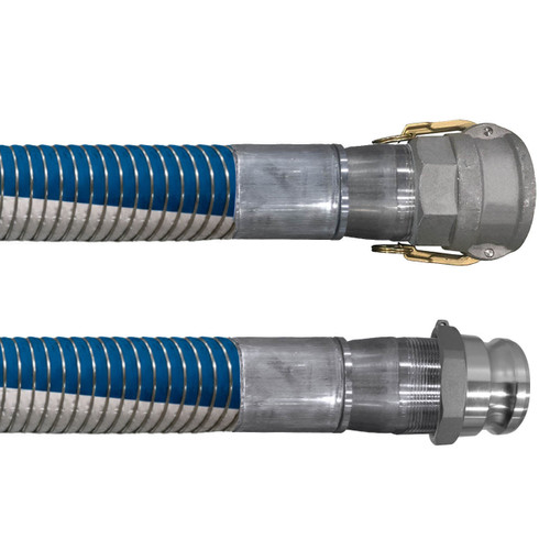 Willcox 2 in. Heavy Duty Polypropylene Composite Hose Type 4091SGP w/ Stainless Steel Female Coupler x Male Adapter Ends