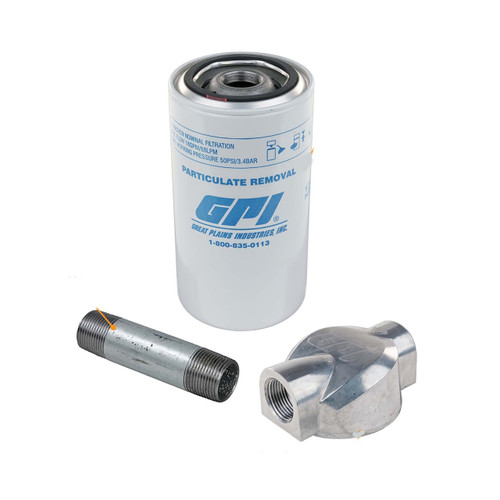 GPI 129500-06 18 GPM 10 Micron Particulate Filter Kit w/ 3/4 in. NPT Aluminum Adapter