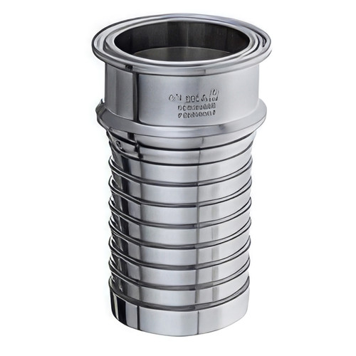 Kuriyama TCSSS300 3 in. TriClamp x Hose Shank Crimp Fitting