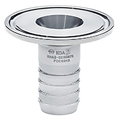 Kuriyama RHASSS200 2 in. Tri-Clamp x 2 in. Short Shank Rubber Hose Coupler