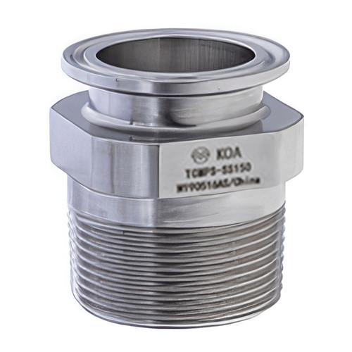 Kuriyama TCMPSSS400 Stainless Steel  4 in. Tri-Clamp x 4 in. MNPT Pipe Adapter