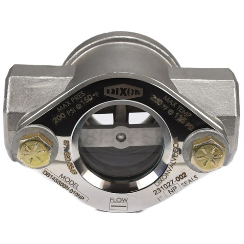 Dixon Series 14 Sight Flow Indicator 2 in. NPT Neoprene Seal