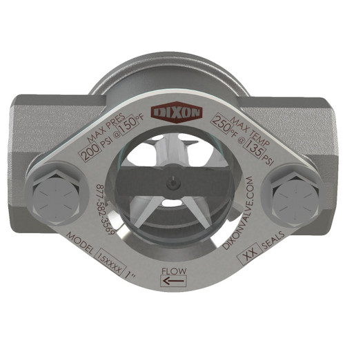 Dixon Series 14 Sight Flow Indicator 1 in. NPT Neoprene Seal Delrin Propeller