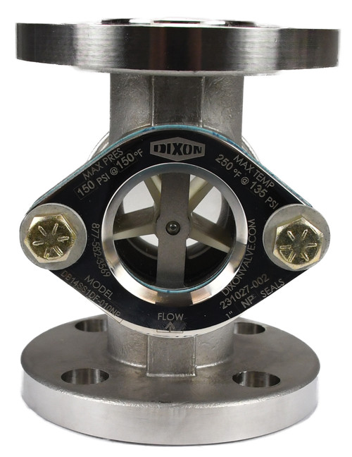 Dixon Series 14 Sight Flow Indicator 1 in. #150 TTMA Flange Neoprene Seal Delrin Propeller