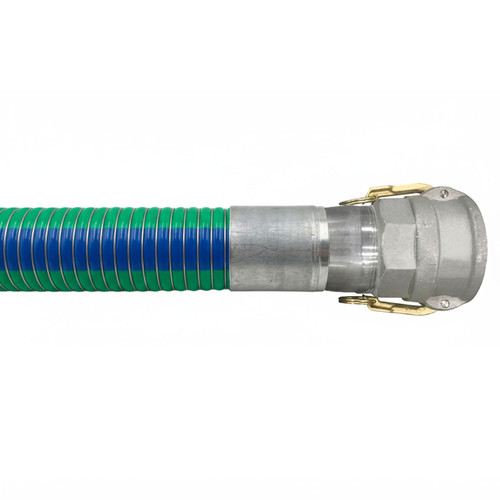 U.S. Hose Chemiflex 2 in. Green Composite Transfer Hose w/ Stainless Steel Female Coupler Ends