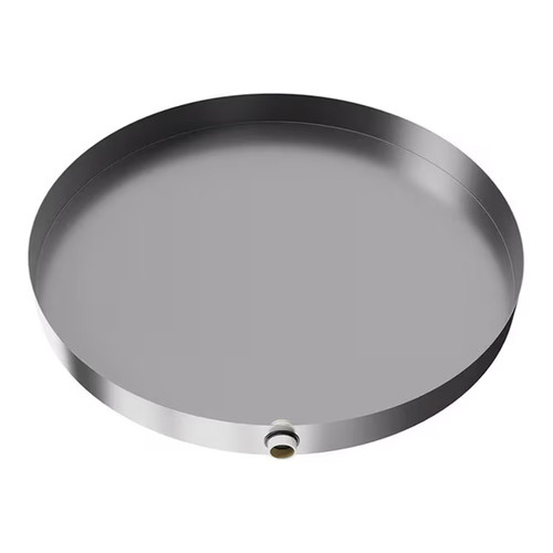 JME 24 in. Round Stainless Steel Drip Pan w/ Drain