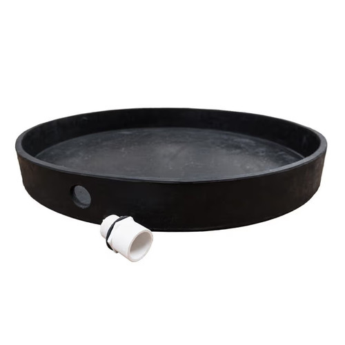 JME 24 in. Round Natural Rubber Drip Pan w/Drain
