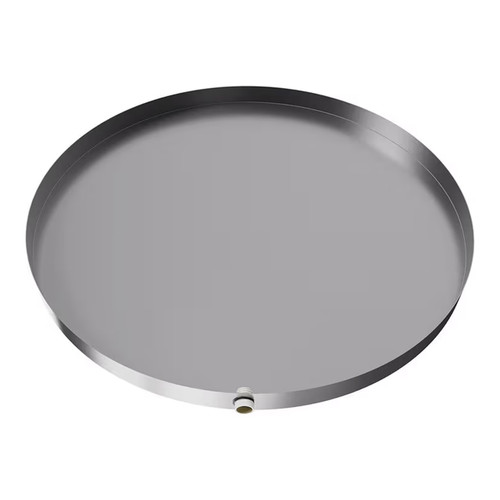 JME 36 in.  Round Stainless Steel Drip Pan w/ Drain
