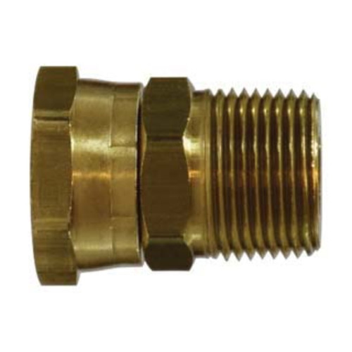 Midland Industries 30182 Brass Crimp Swivel Adapter, 3/4 in. FGH x 3/4 in. MNPT