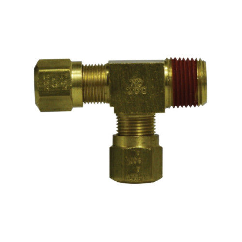 Midland Industries 38127 Brass Run Tee, 3/8 in. Tube OD x 1/4 in. MNPT