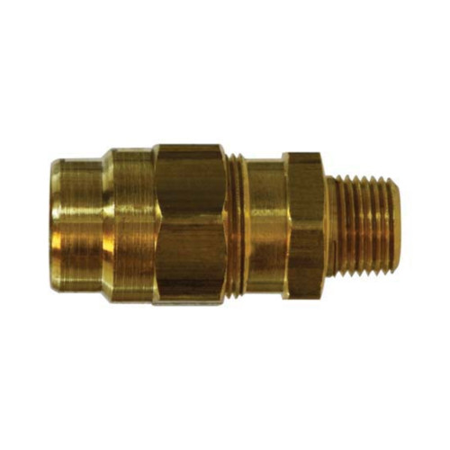 Midland Industries 38337 Brass Male Adapter, 1/2 in. Hose x 1/2 in. Male Pipe