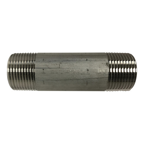 Midland Industries 48100 1 1/2 in. L Welded Pipe Nipple, Stainless Steel SCH 40, 1 in. MPT