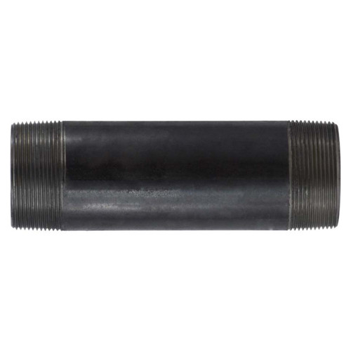 Midland Industries 57164 4 in. L Welded Pipe Nipple, Black Steel SCH 40, 2 in. MPT