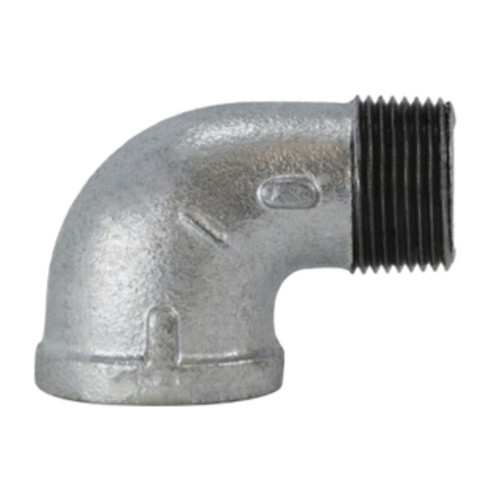 Midland Industries 64168 90° Street Elbow, Galvanized, 2 in. MPT x 2 in. FPT, 150 PSI