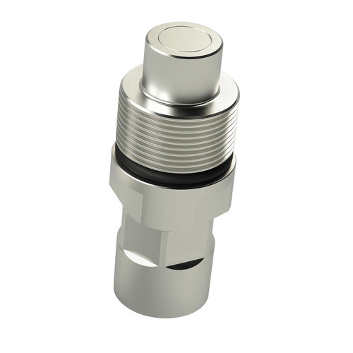 Holmbury FSC16-M-12N 5/8 in. Carbon Steel Flat Face Screw Coupling 3/4 NPTF W/ Nitrile Rubber Seal - Male