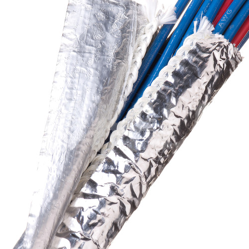 Techflex T6F0.50SV T6 ThermaShield 1/2 in. x 4 ft. Fiberglass Tube, Silver