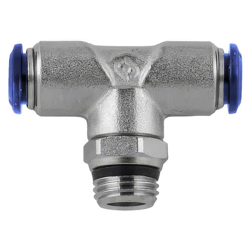 AIGNEP 87211-02-02, 1/8 in. Push-To-Connect Tube x 1/8 in. Swift-Fit Universal Thread Swivel Branch Tee - Pack of 10