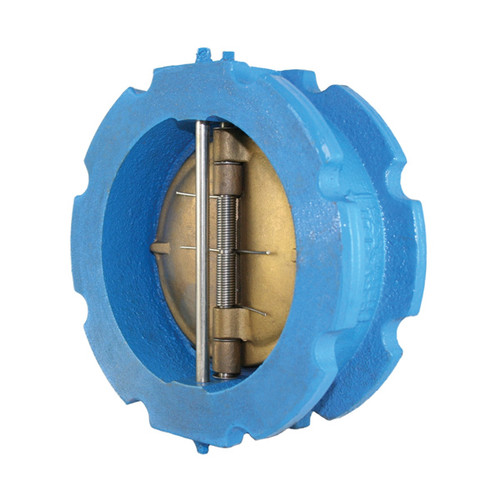 Titan Flow Control CV41DSV0250 2 1/2 in. Ductile Iron Dual Disc Wafer Check Valve w/ Viton Seat & SS Disc - ANSI Class 150
