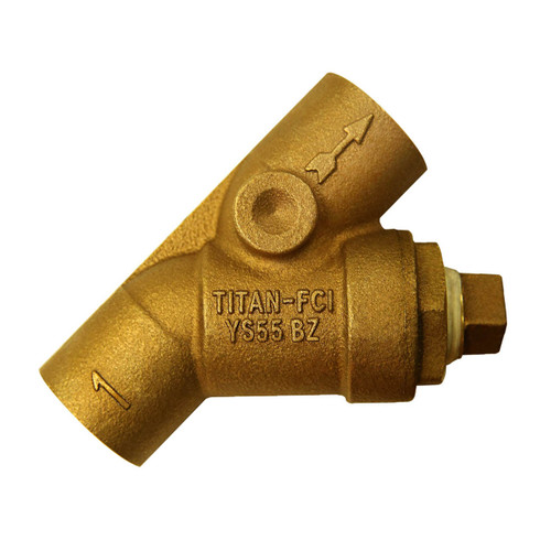 Titan Flow Control YS55BZ0038 3/8 in. Y-Strainer w/ 20 Mesh, Threaded, Bronze - Class 125