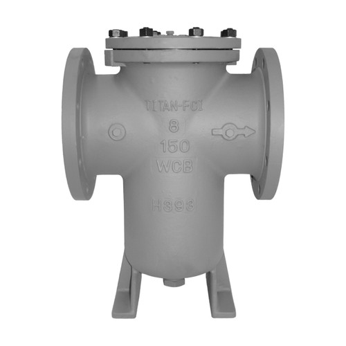 Titan Flow Control BS85C0800 8 in. Simplex Basket Strainer w/ Bolted Cover, Flanged (Raised Face), Carbon Steel - ASME Class 150