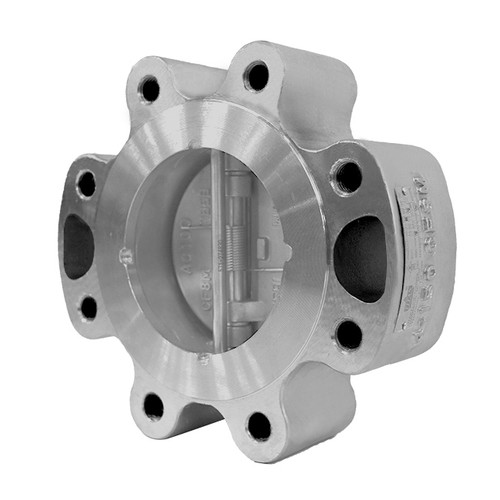 Titan Flow Control CV42LCSV0400 4 in. Carbon Steel Check Valve w/ Viton Seat & SS Disc, Dual Disc Lug Style - ASME Class 150